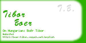 tibor boer business card